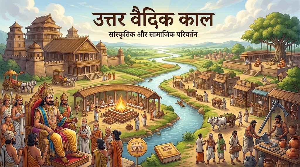 उत्तर वैदिक काल (Later Vedic Period) – जनपद, लौह युग, वर्ण व्यवस्था, आश्रम व्यवस्था, उपनिषद, राजसूय एवं अश्वमेध यज्ञ | Ancient Indian History Notes in Hindi