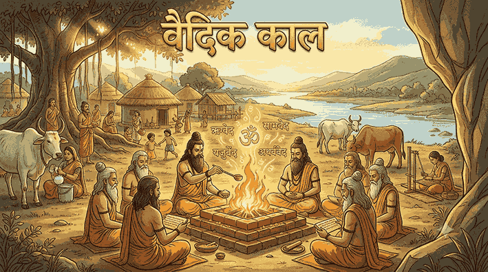 वैदिक काल (Vedic Period) – ऋग्वैदिक एवं उत्तर वैदिक काल, चार वेद, वैदिक सभ्यता, आर्य, वैदिक साहित्य, समाज, राजनीति, धर्म एवं अर्थव्यवस्था | India History Notes in Hindi